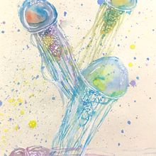 Medusitas. Traditional illustration, and Watercolor Painting project by Jesica Román - 12.16.2019