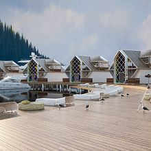 Iluminacion Exterior con Cinema 4D y Vray, Bungalot. Un proyecto de 3D, Arquitectura, Creatividad, Programación, Diseño 3D, Instagram, Modelado 3D y Post-producción fotográfica		 de Alexander Pulido meralla - 16.12.2019