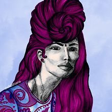 Eliza: Retrato con lápiz, técnicas de color y Photoshop. Un proyecto de Dibujo a lápiz, Dibujo de Retrato, Ilustración tradicional, Ilustración digital y Retoque fotográfico de Dahiana Peralta Marchena - 16.12.2019