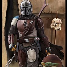The Mandalaorian. Un proyecto de Ilustración tradicional, Ilustración digital e Ilustración infantil de Oscar Martinez - 17.12.2019