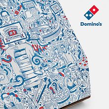 DOMINO'S  // SPECIAL EDITION PIZZA BOX. Un proyecto de Diseño gráfico, Ilustración tradicional, Ilustración vectorial y Packaging de Mauro Martins - 01.03.2018