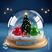 Snowglobe 2019. Un proyecto de 3D, Diseño 3D, Ilustración digital y Modelado 3D de Luis Miguel Maldonado Redondo - 11.12.2019