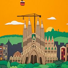 Barcelona Postcard. Photograph, and Paper Craft project by Agueda Peña - 11.07.2019