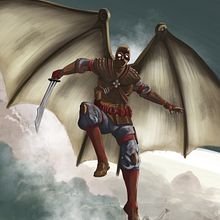 Diseño de personajes para concept art: Soldado del aire Steampunk. Un proyecto de Concept Art, Ilustración tradicional y Diseño de videojuegos de Adrian Duchemin - 18.12.2019