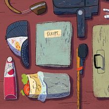 Items of a character. Un proyecto de Concept Art, Ilustración tradicional, Ilustración digital e Ilustración infantil de Cris Tamay - 20.02.2019
