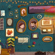 Wall of memories. Traditional illustration, Digital Illustration, and Children's Illustration project by Cris Tamay - 02.25.2019