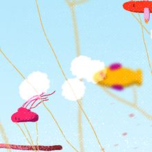 Meet me in Koinobori. Character Design, Traditional illustration, Digital Illustration, and Children's Illustration project by Cris Tamay - 03.02.2019