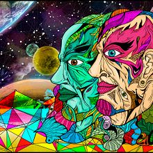 Complicidad Cósmica Ein Projekt aus dem Bereich Concept Art, Digitales Design, Digitale Illustration, Bildende Künste, Urban Art, Zeichnung und Traditionelle Illustration von Lokopanxo Art - 19.12.2019