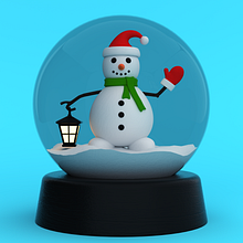 Snowman  Ein Projekt aus dem Bereich 3D, 3-D-Design, Design von 3-D-Figuren, Traditionelle Illustration, Instagram und 3-D-Modellierung von Fernando Mejia Mahecha - 20.12.2019