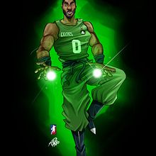 SuperTatum for dunkarena. Un progetto di Fumetto, Arte concettuale, Disegno, Disegno a matita, Character design e Progettazione di videogiochi di Albert Carbó - 23.12.2019