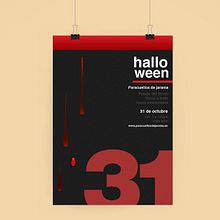 Cartel publicitario para anunciar la fiesta de Halloween. Un proyecto de Diseño de carteles de javier de la calle hernandez - 23.12.2019