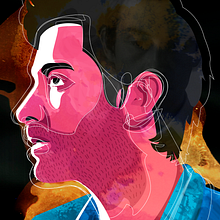 Shane Carruth + Un paco. Portrait Drawing project by Nicolás Dragaš - 12.24.2019