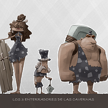 Mi Proyecto del curso - Fábrica de personajes ilustrados: Los 3 enterradores de las cavernas. Character Design, and Traditional illustration project by Asier Astorga Casado - 12.25.2019