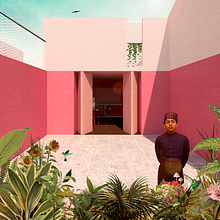 Mi Proyecto del curso: al estilo Wes Anderson.. Architecture, Collage, Traditional illustration, and Digital Illustration project by Juan Carrasquilla - 01.05.2020