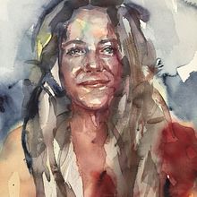 Mi Proyecto del curso: Retrato ilustrado en acuarela.  project by Dayana Alejandra González - 12.24.2019