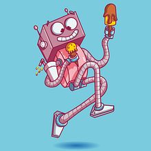 Robot en La Michoacana . Ilustrasi Digital, Ilustrasi Anak-Anak & Ilustrasi Vektor proyek oleh Aras Chávez - 12.29.2019