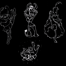 Mis monstruos bailarines. Un proyecto de Diseño de personajes e Ilustración infantil de Ivonne Lemoine - 29.12.2019