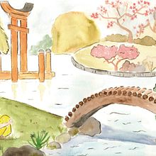 Mi Proyecto del curso: Ilustración en acuarela con influencia japonesa. Projekt z dziedziny Trad, c i jna ilustracja użytkownika Alba Sanchez - 29.12.2019