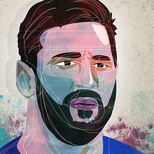 Mi Proyecto del curso: Retrato vectorial con texturas manuales. Artistic Drawing project by Nico Esquinas - 12.29.2019