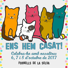 Invitaciones para fiesta de boda, para dos grandes amantes de los gatos.... Traditional illustration project by Neus Oriol Montes - 09.30.2017