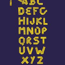 Abecedario a partir de un objeto encontrado. Poster Design, T, and pograph project by Neus Oriol Montes - 12.30.2015