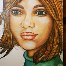 Retrato pastel y lápices de colores . Projekt z dziedziny  Sztuki piękne i  Malarstwo użytkownika Laura - 01.01.2020
