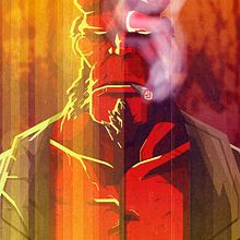 HellBoy Fan Art. Digital Illustration, and Vector Illustration project by Sergio Picazo Ferro - 01.02.2020