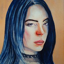 Billie Eilish. Painting project by María Carmen Álvarez Vergara - 01.11.2020
