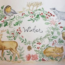 Estaciones del año - Clare Therese. Watercolor Painting project by catalina.adler.toledo - 04.28.2020