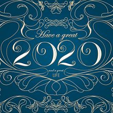 Tarjeta 2020. Un proyecto de Dirección de arte, Diseño, Diseño gráfico, Ilustración tradicional y Lettering digital de Moisés Martínez - 03.01.2020