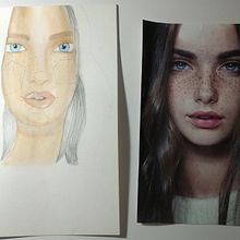 Composición del retrato.. Fine Arts, and Portrait Drawing project by aina18 - 01.03.2020