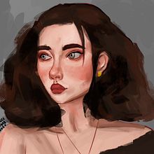Mi Proyecto del curso: Pinceles y pixeles: introducción a la pintura digital en Photoshop Retrato. Un proyecto de Ilustración digital y Pintura de Karla Cecilia Ruiz Peñaloza - 04.01.2020