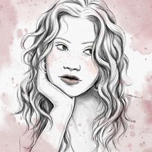 Nubes  Ein Projekt aus dem Bereich Zeichnung, Artistische Zeichnung, Porträtzeichnung, Traditionelle Illustration, Digitale Illustration und Aquarellmalerei von Verónica Gallardo - 24.12.2019