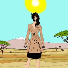Mujer patera en la sabana africana. Un proyecto de Diseño gráfico de Sandra De Tena Gómez - 30.12.2019
