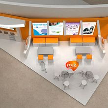 Stand GSK multiproducto. Een project van 3D e Interactief ontwerp van Miguel Ángel Rodríguez Sánchez - 08.01.2020