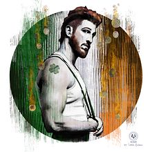 Leprechaun - Mad Sweeney. Desenho de retrato, Ilustração tradicional e Ilustração digital projeto de Violeta Quiñones - 08.01.2020