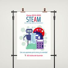 Cartel proyecto STEAM. Poster Design project by Marta Rico Ruiz - 01.09.2020
