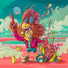 Henery Hawk + Akira by Ilustronauta. Digital Illustration project by Ilustronauta - 01.09.2020
