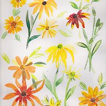 Yellow Flowers. Traditional illustration project by bhtrezevant - 01.09.2020