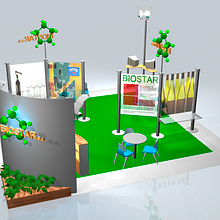 Stand Biostar. Een project van 3D e Interactief ontwerp van Miguel Ángel Rodríguez Sánchez - 10.01.2020