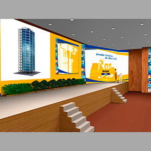 decoración sala "Jornadas Técnicas" Ferrovial. Een project van 3D y  Interieurdecoratie van Miguel Ángel Rodríguez Sánchez - 10.01.2020