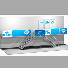 Decoración zona facturación KLM. Een project van 3D y  Interieurdecoratie van Miguel Ángel Rodríguez Sánchez - 10.01.2020