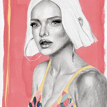 Mi Proyecto del curso: Retrato con lápiz, técnicas de color y Photoshop. Un proyecto de Dibujo a lápiz, Dibujo de Retrato, Ilustración tradicional e Ilustración digital de Maria Eugenia Sellanes - 11.01.2020