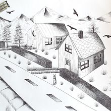 Dibujo Final Paisaje Urbano . Un progetto di Disegno artistico e Disegno realistico di Natalia Osuna Pérez - 11.01.2020