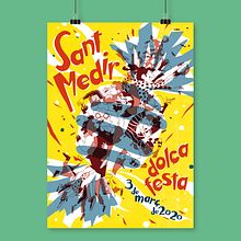 Fiesta de Sant Medir. Un proyecto de Diseño de carteles, Diseño gráfico e Ilustración tradicional de Enrique Molina - 13.01.2020