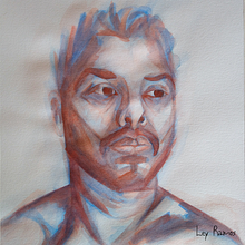 "La vista allá afuera". Portrait Drawing, and Watercolor Painting project by leyramos2506 - 04.04.2020