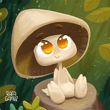 Mushroom. Drawing, Character Design, Digital Photograph, Traditional illustration, Digital Illustration, and Children's Illustration project by Rafa Gámez - 12.09.2018