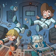 Crisis a bordo. Comic, Character Design, and Digital Illustration project by Pintamones - 01.13.2020