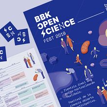 BBK Open Science. Br, ing, Identit, Graphic Design, and Traditional illustration project by Antton Ugarte Ibarrondo - 03.04.2019