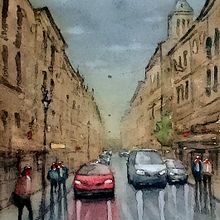 Mi Proyecto del curso: Paisajes urbanos en acuarela. Projekt z dziedziny Malowanie akwarelą użytkownika Tadeu Banfi - 20.01.2020